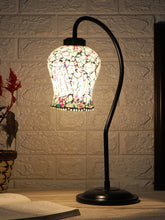 Multicolor Mosaic Glass Curvy Table lamp with Iron Base (EN28)